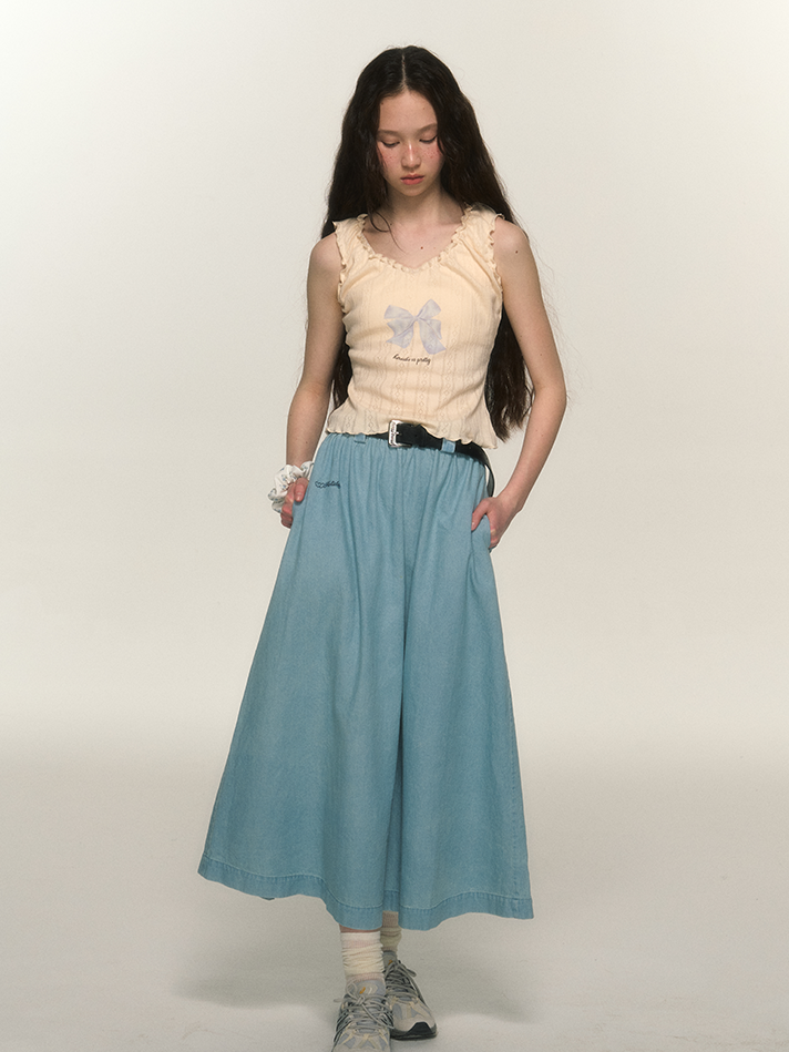 Ribbon Mellow Girly Sleevels Summer-Take