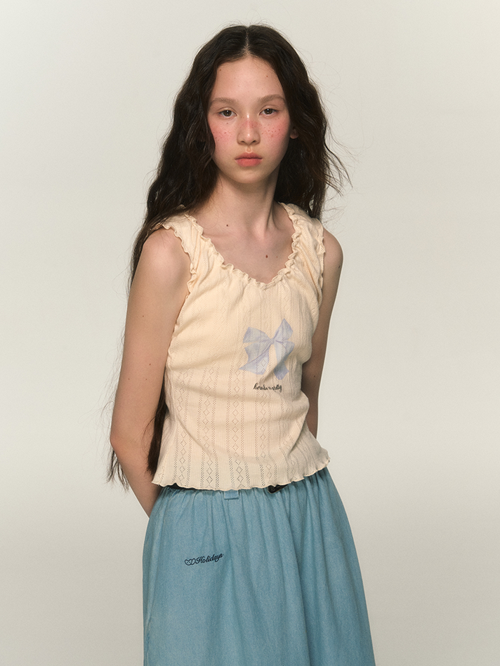 Ribbon Mellow Girly Sleevels Summer-Take
