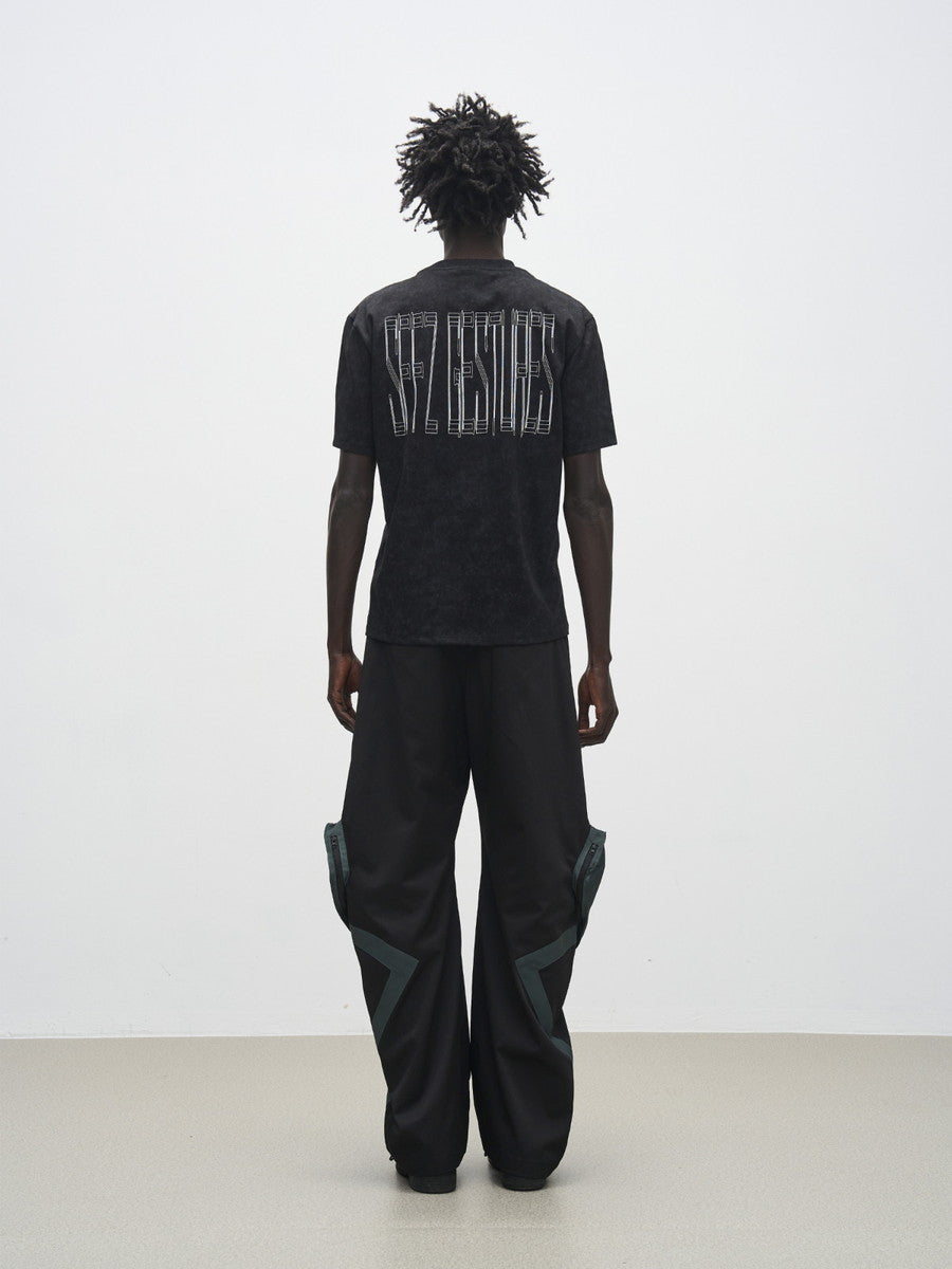 사이드 포켓 캐주얼 바이 컬러 스포츠 PTAN