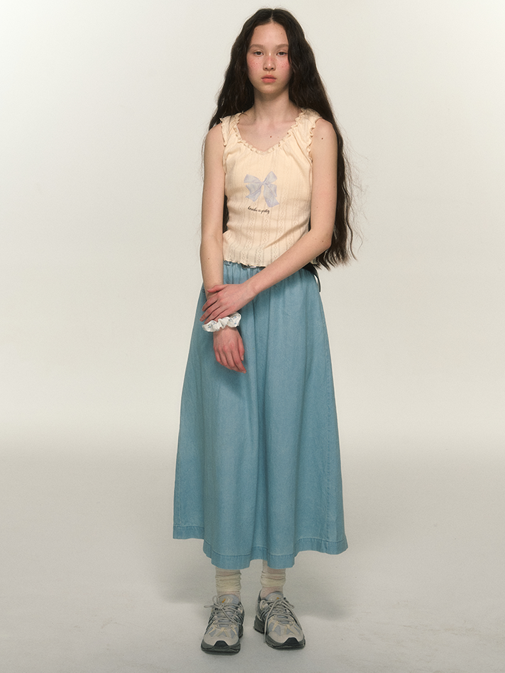 Ribbon Mellow Girly Sleevels Summer-Take