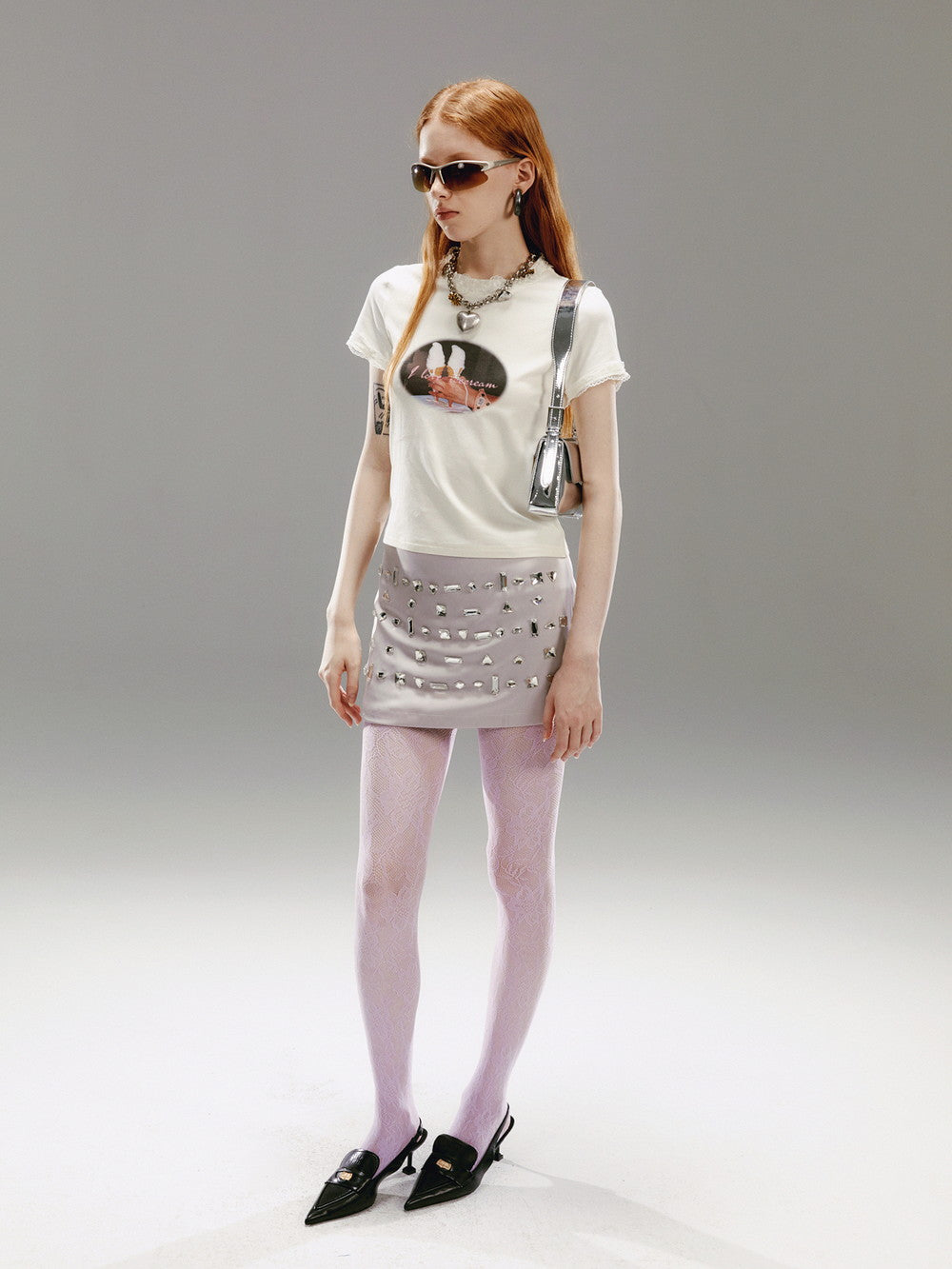 Casual einfaches Retro-Print-Shirt