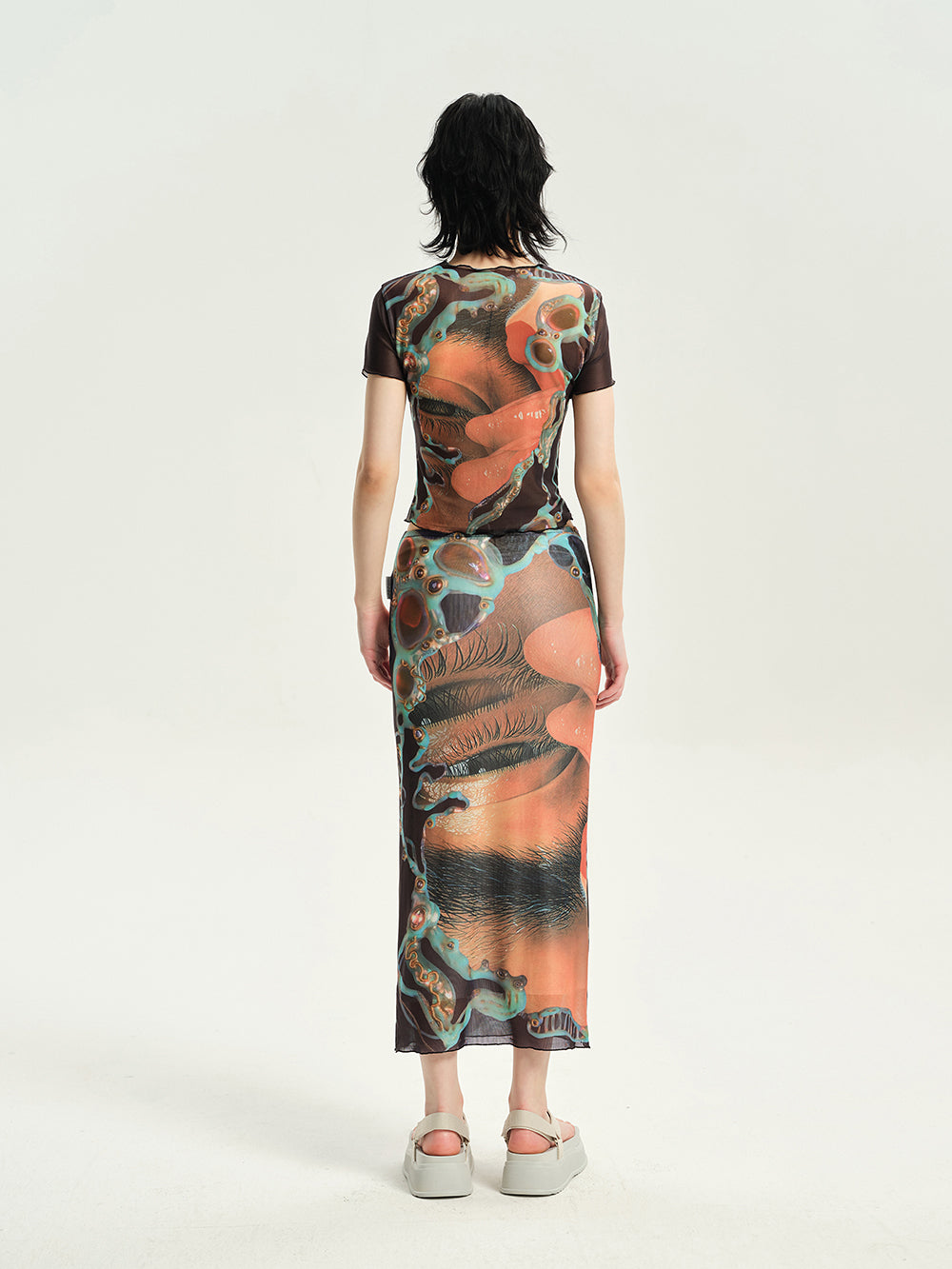 Tops & Skirts Smooth Stretch Face Unique Set-up