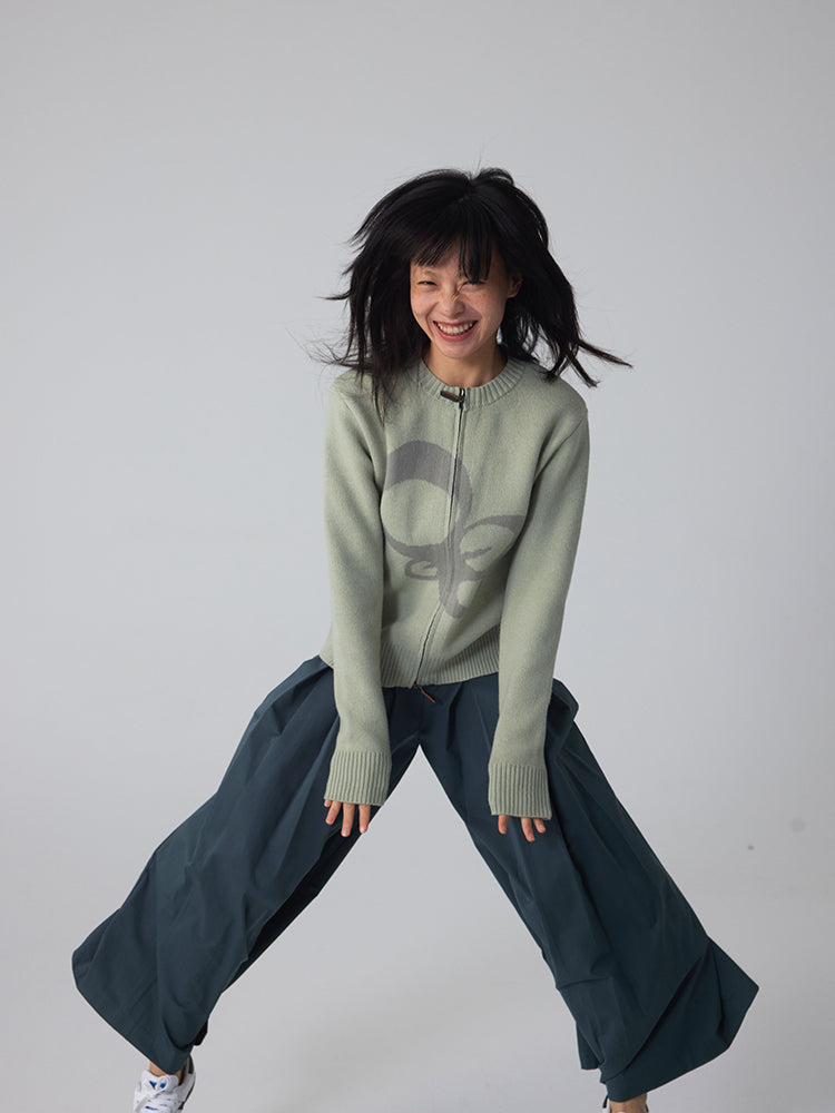 Unisex loser Ballon mit breiten Beinen, einfachen Weithose