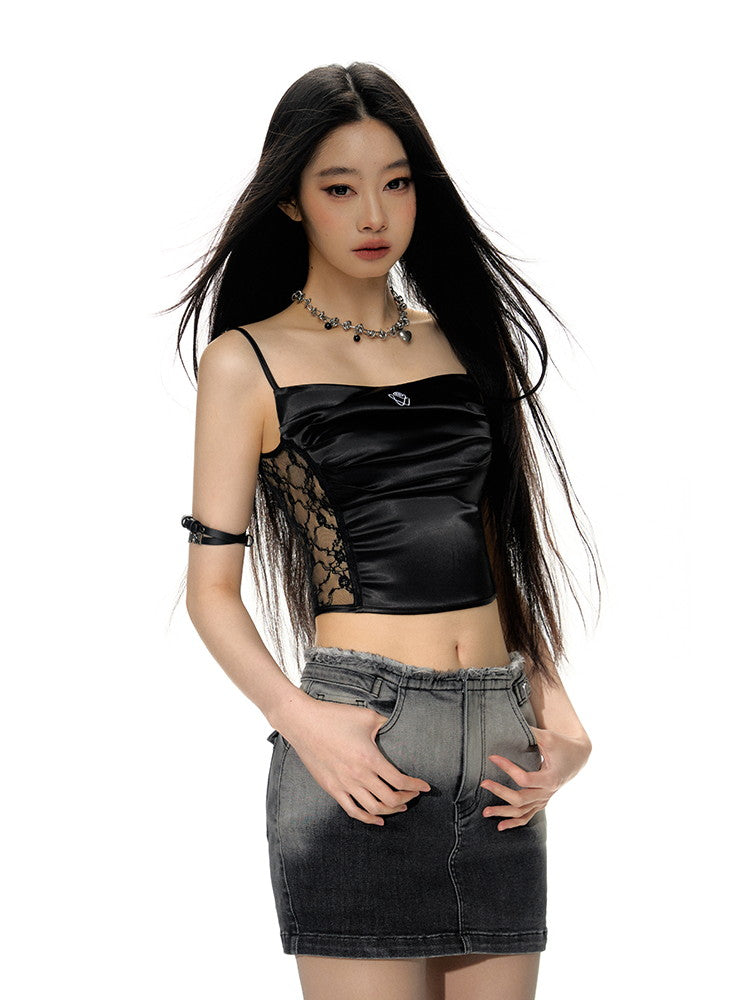 Camisole de nichi satin de sext à latéraux