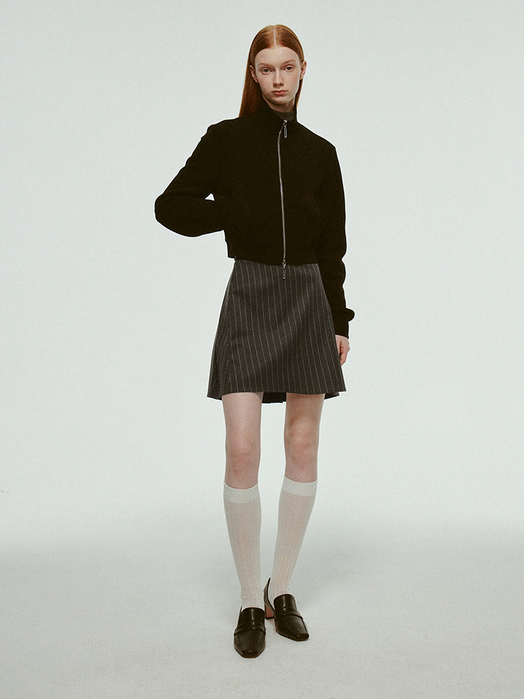Coton zip simple chic simple parka