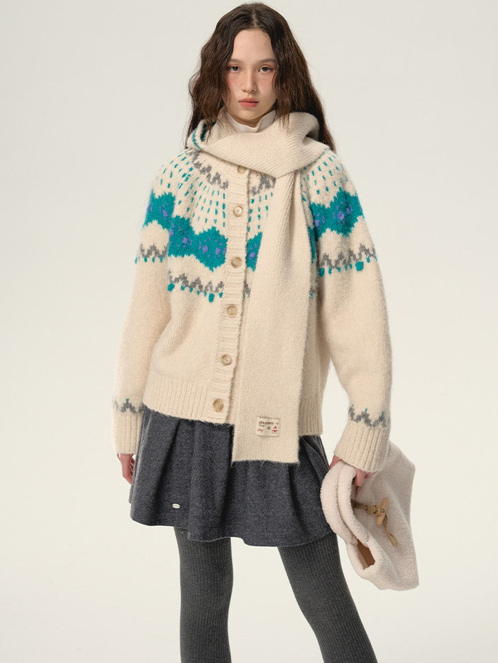 Retro Nordic Soft Sweat à capuche