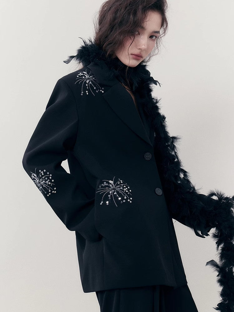 Sut-Up Sequins Nichi Oversize Cool Jacket&Wide-Pants