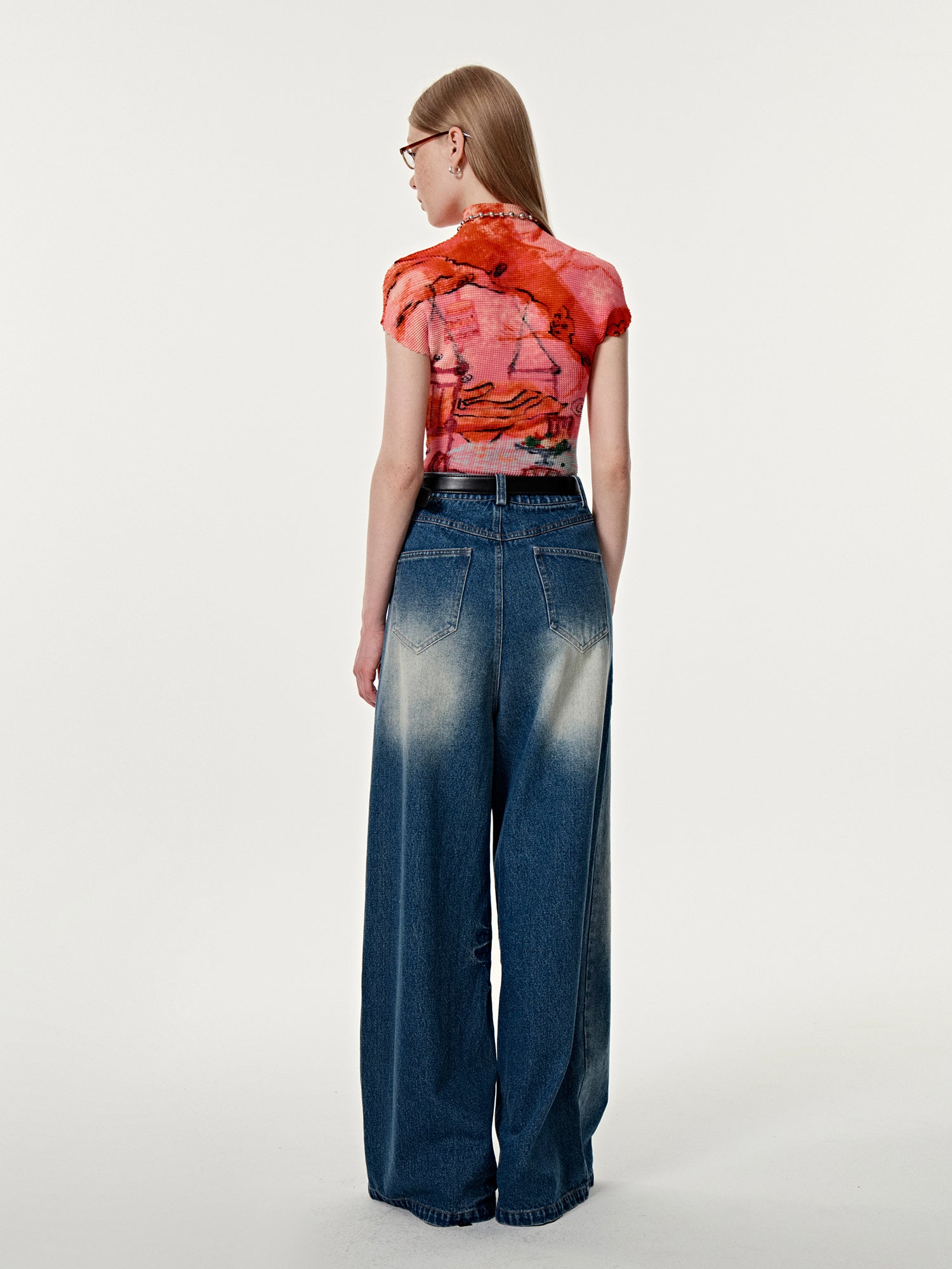 Nichi rétro de nichi serré à col élevé