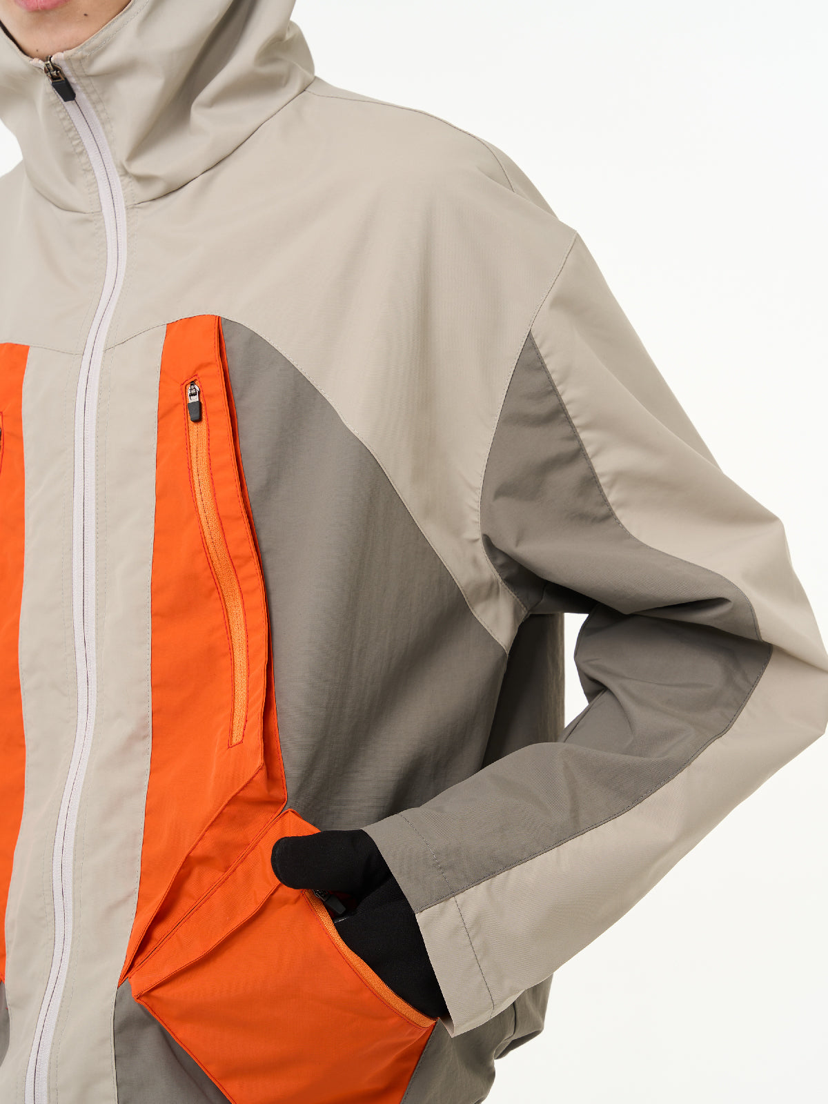 Kontrast Hoodie Colorfer Parka
