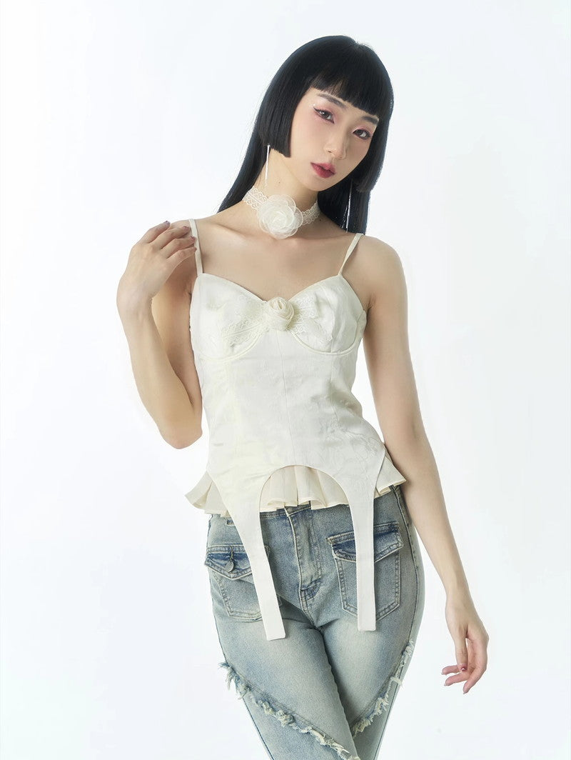 Sexy Spitze Rosenblume Iiner Camisole Bustier