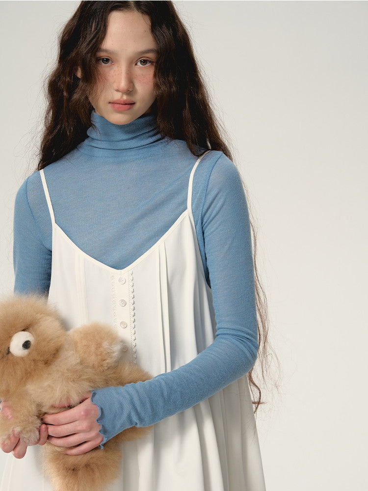 Lace Tiered Natural Simple Layered Camisole-One-Piece