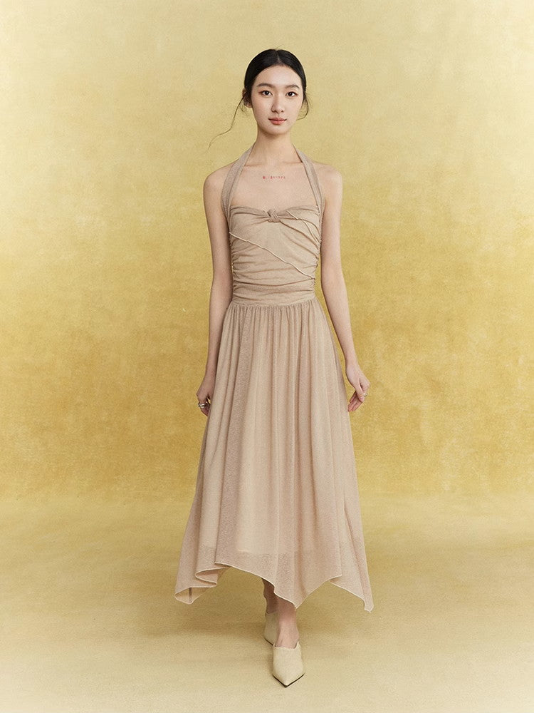 Knit Mesh Thin Sheer Damage Tops