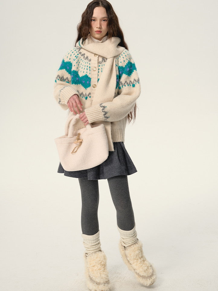 Retro Nordic Soft Sweat à capuche