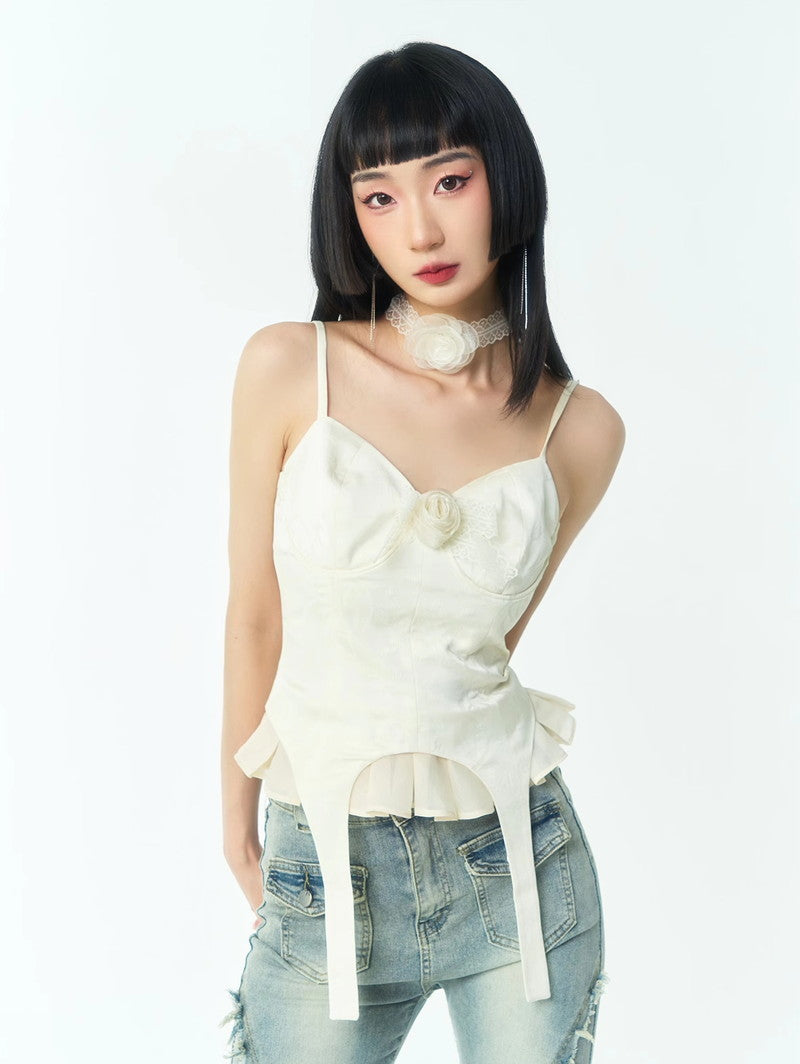 Sexy Spitze Rosenblume Iiner Camisole Bustier