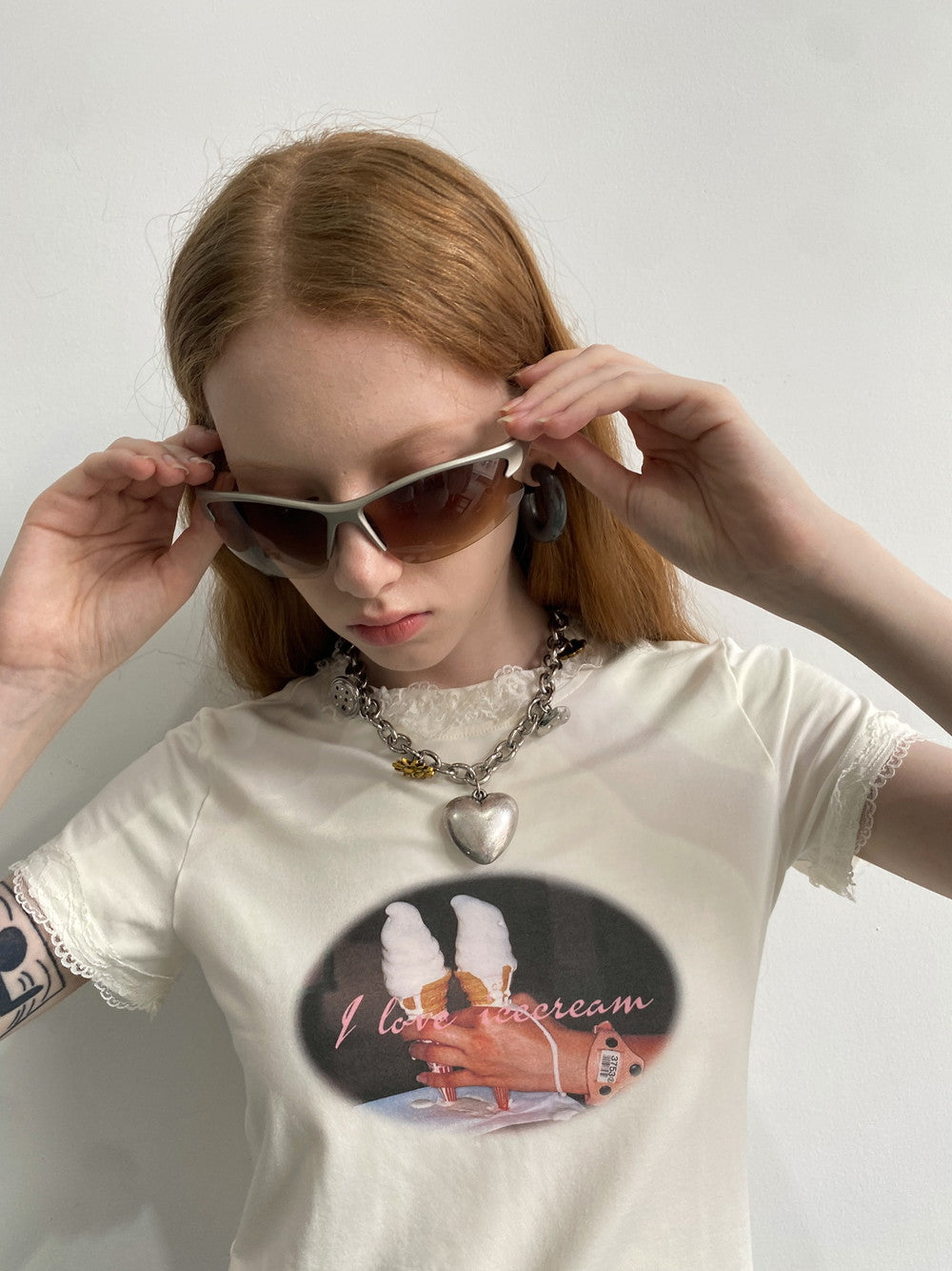Casual einfaches Retro-Print-Shirt