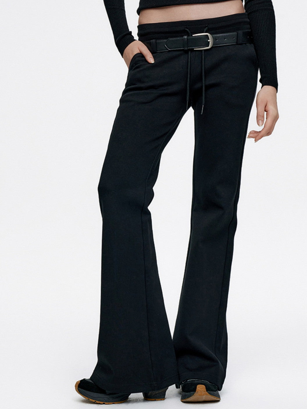 Drawstring Warm Casual Relax Flrae-Pants