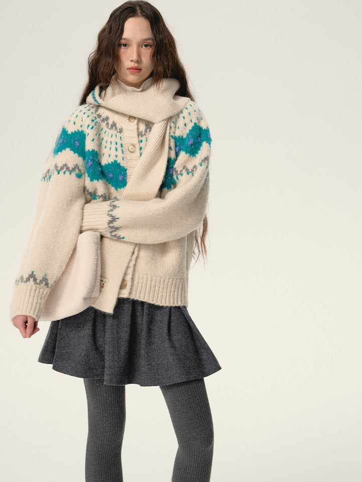 Retro Nordic Soft Sweat à capuche