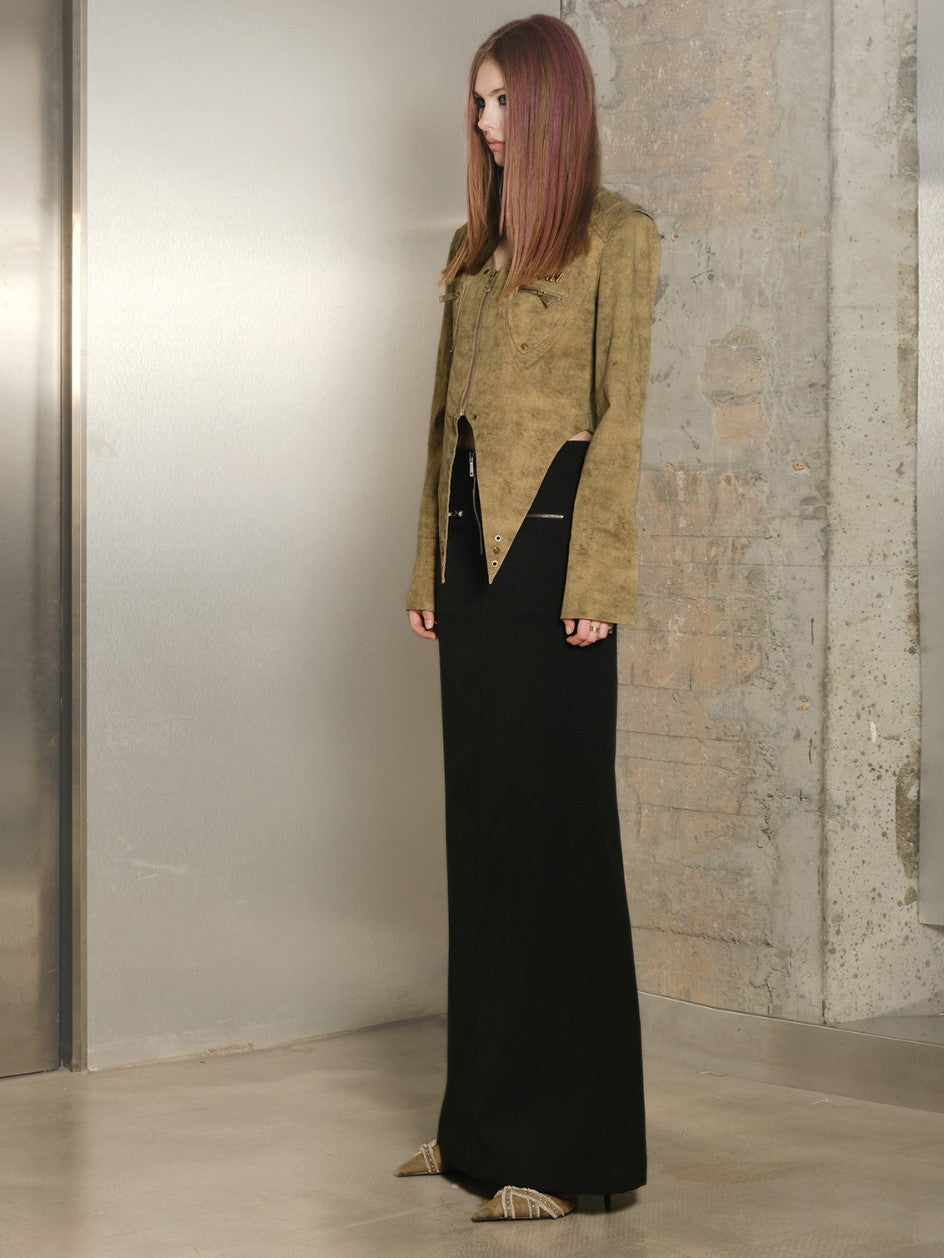 Nichi zip triangle courte Cool Unique chemise