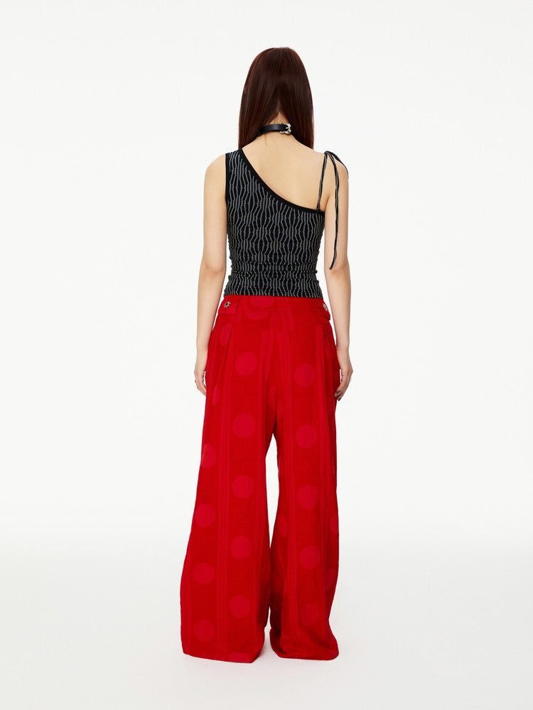 Retro One-Shoulder Stripe Rabbit Short Summer Tops