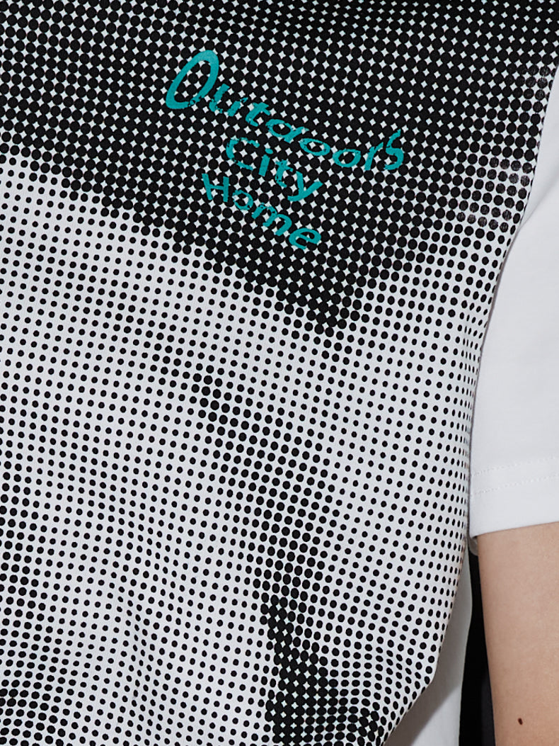 그림 니치 레트로 모자이크 티셔츠