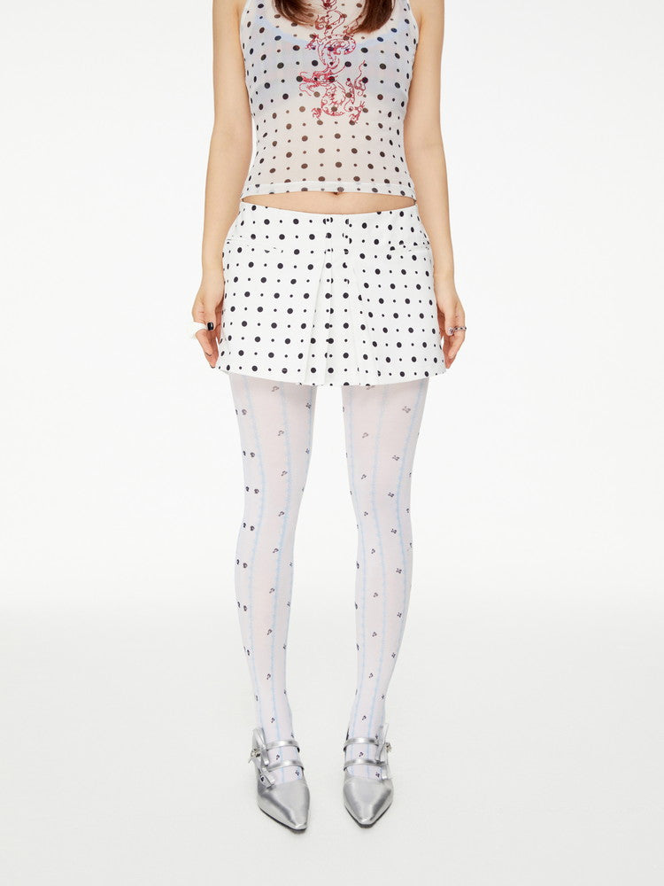 Dot Line Casual Fancy Stripe Tights