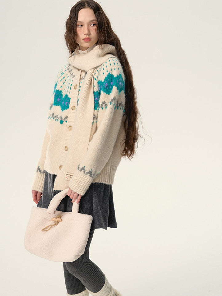 Retro Nordic Soft Sweat à capuche