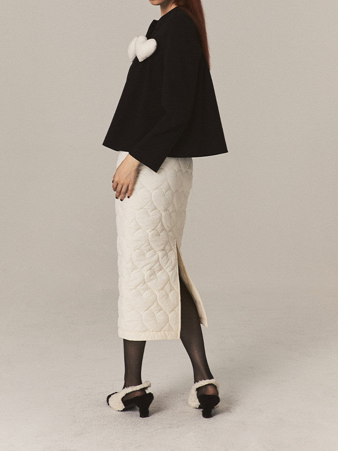 Quilten einfacher Herz-Emroidery Chic Bleistift-Rock-Rocke