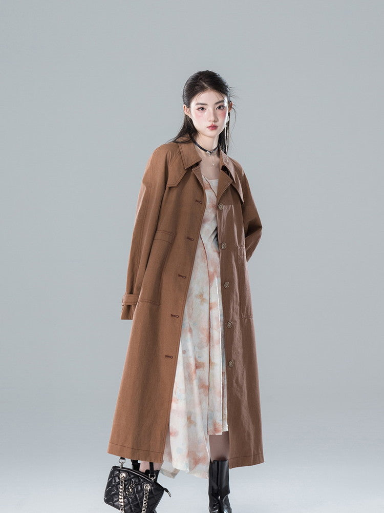 Classy Simple Oversize Long Trench-Coat