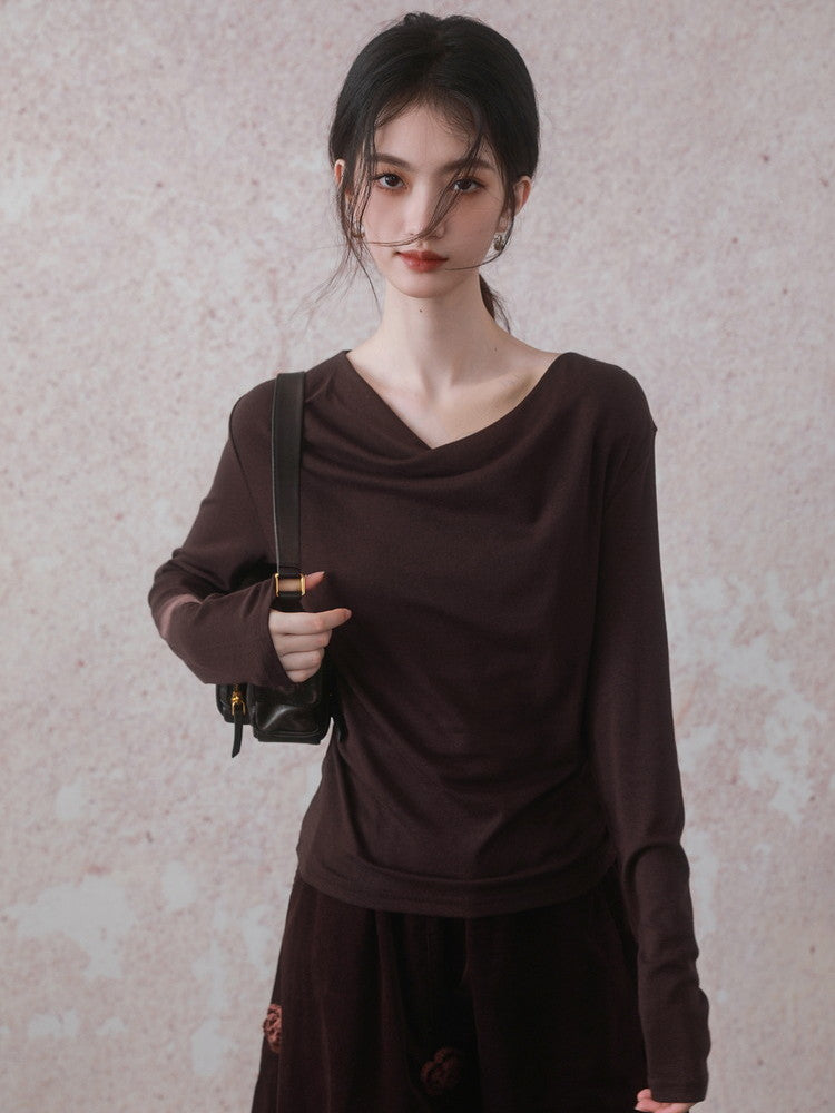 Drape Plain Simple Shape Cutsew