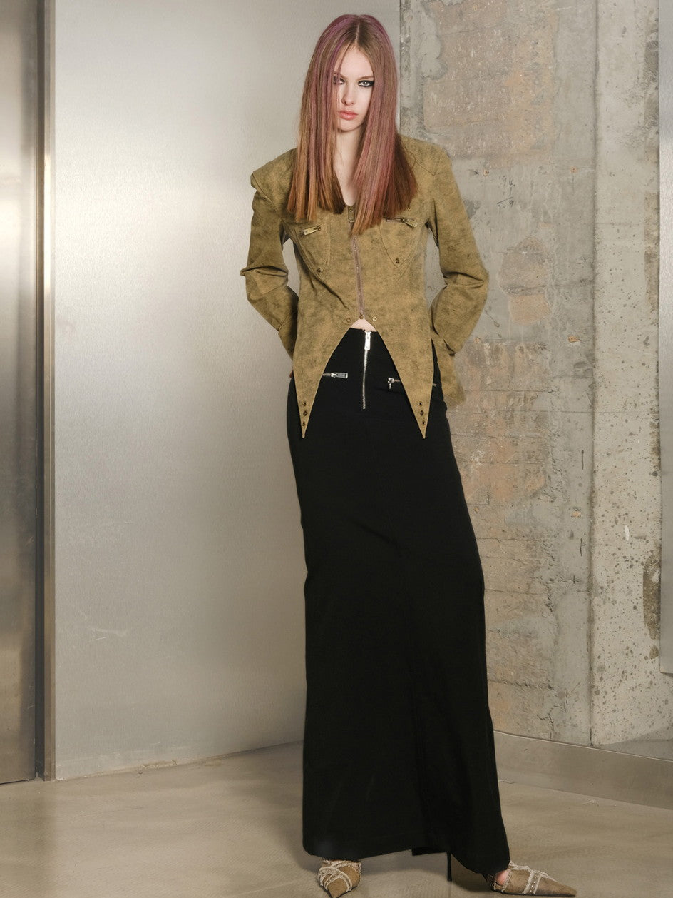Nichi zip triangle courte Cool Unique chemise