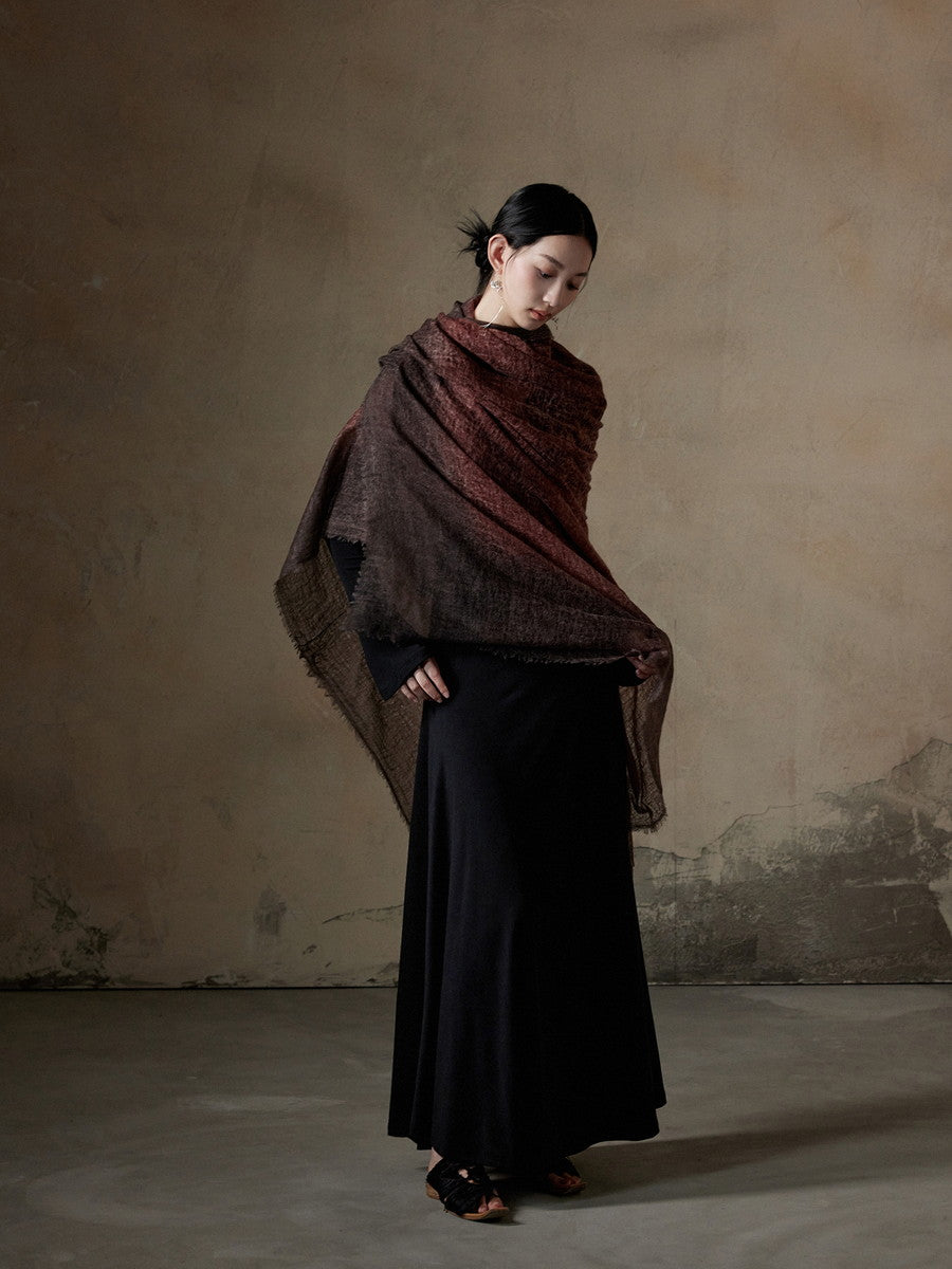 Cashmere Wool Big-Size Square Scarf Stole