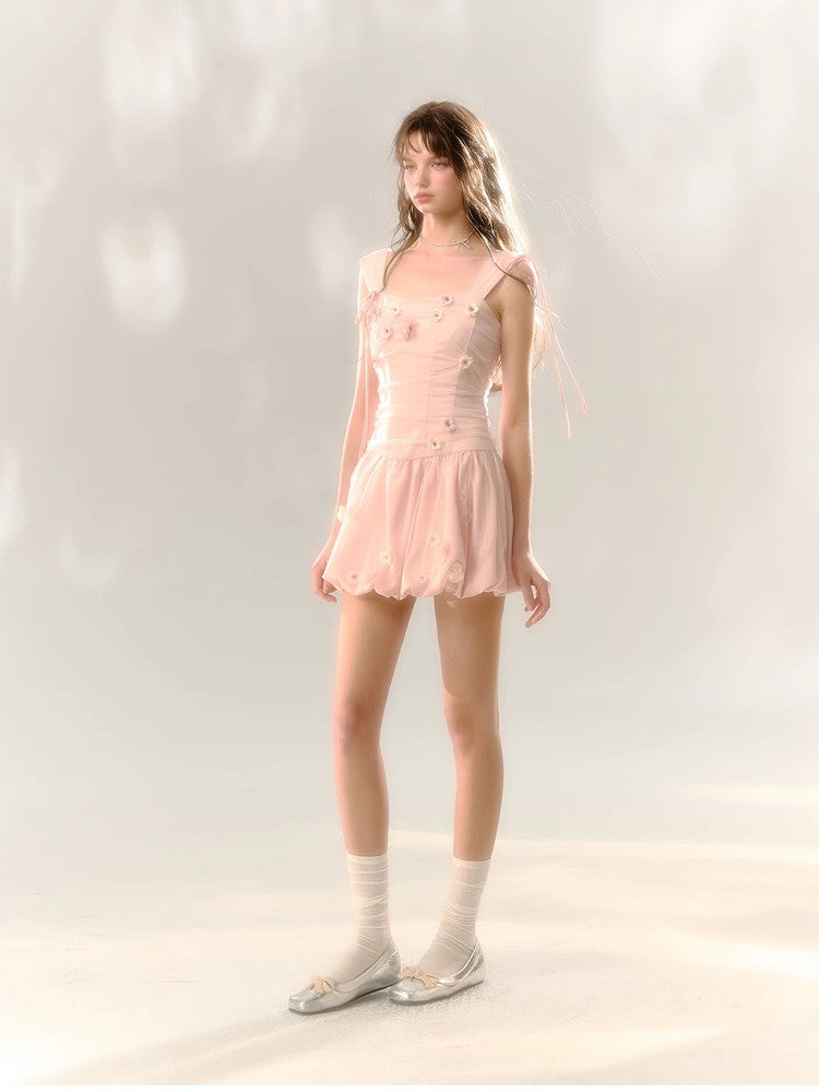Flower Short Balloon Lace Butterfly Fairy Dress