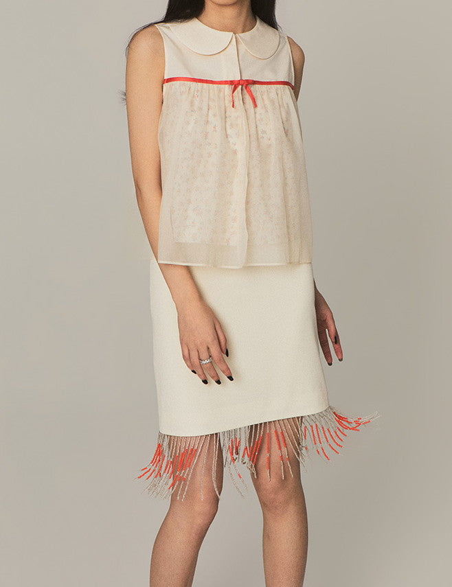 Tassel Nichi Elegant Plain Fringe Skirt