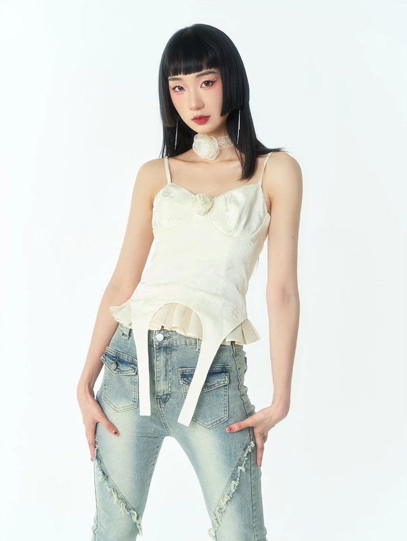 Sexy Spitze Rosenblume Iiner Camisole Bustier