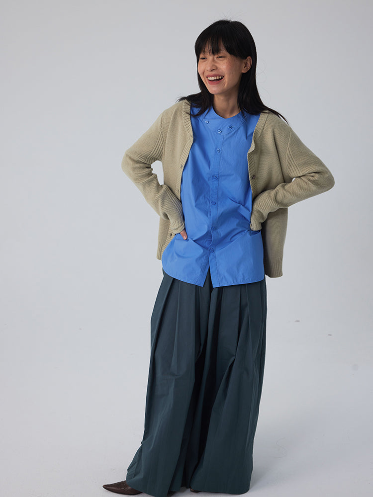 Strick-Crew-Hals Einfacher schicker Retro-Strickjacken