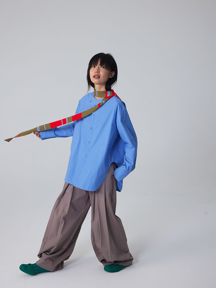 넓은 다리 캐주얼 이완 느슨한 평범한 넓은 바지