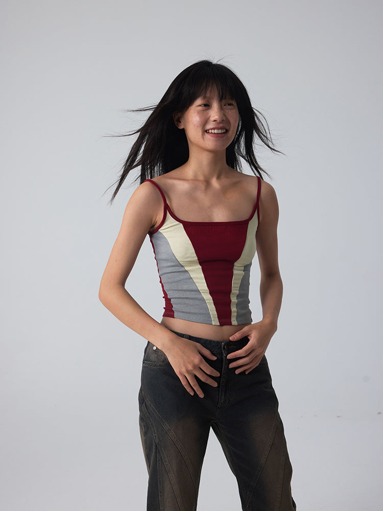 지퍼 슬림 스트레치 짧은 간단한 갈비뼈