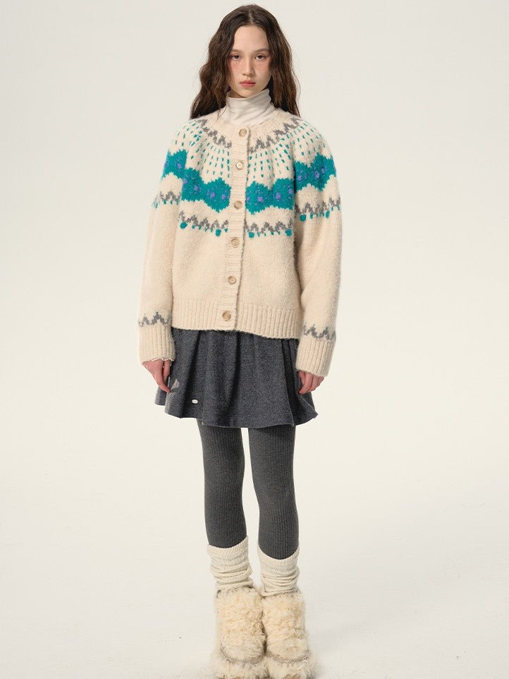 Retro Nordic Soft Sweat à capuche