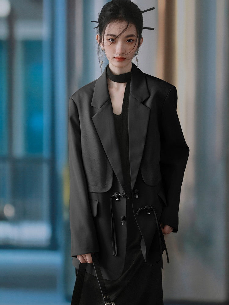 Jacket&Long-Skirt Chic Simple Oversize Set-Up