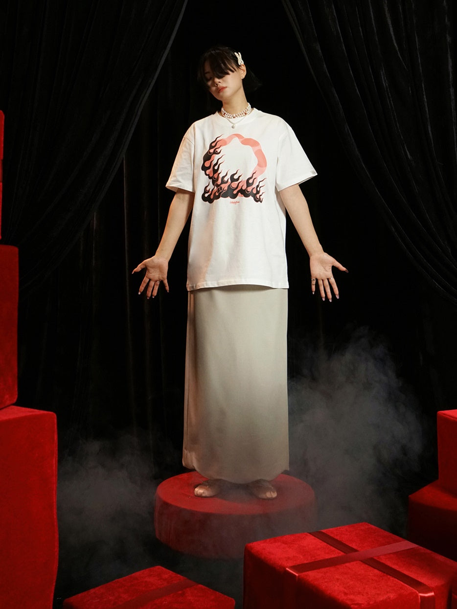 Ovresize Casual Print T-Shirt