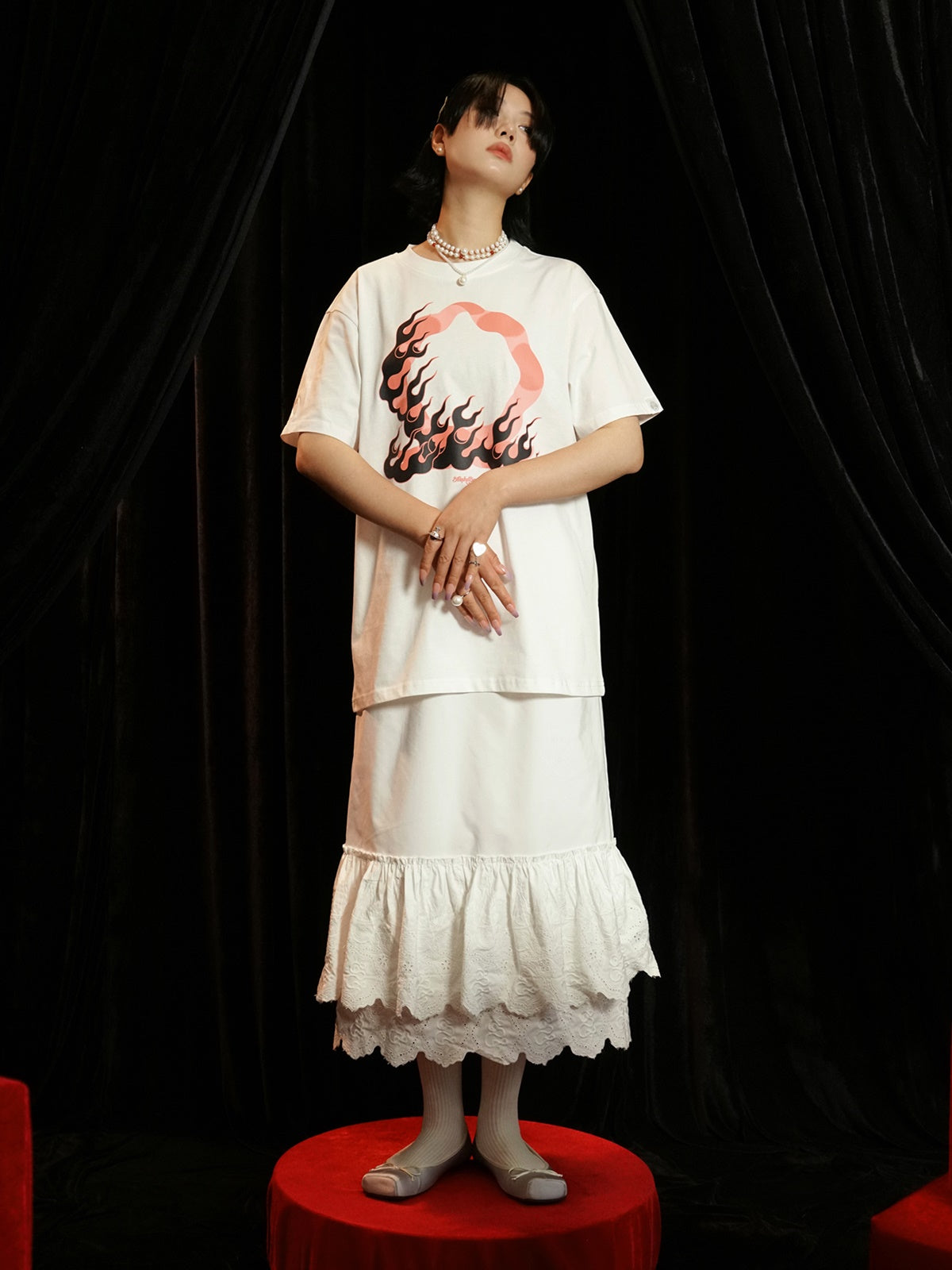 Ovresize Casual Print T-Shirt