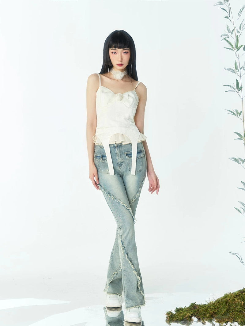 Sexy Spitze Rosenblume Iiner Camisole Bustier