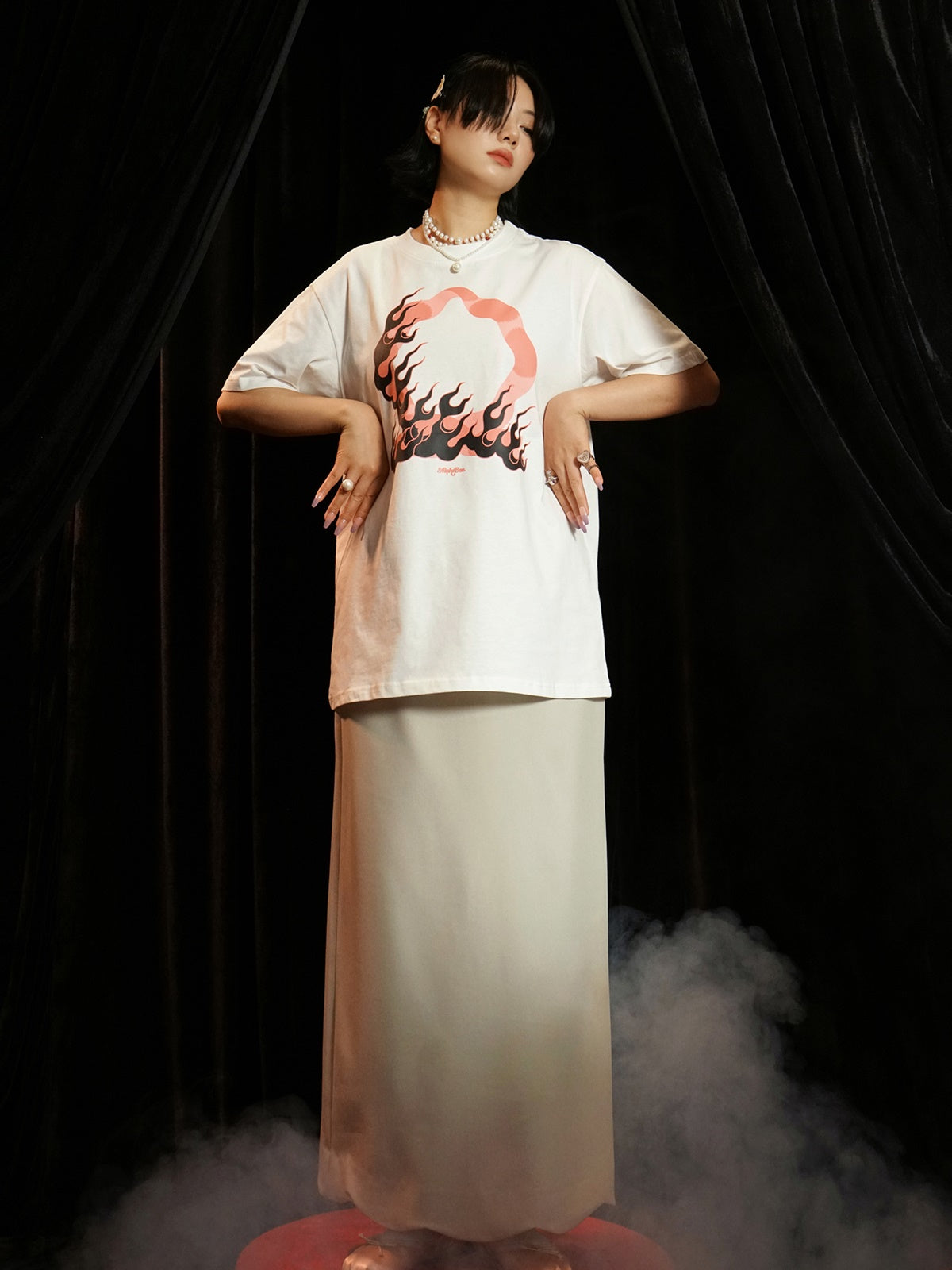 Ovresize Casual Print T-Shirt
