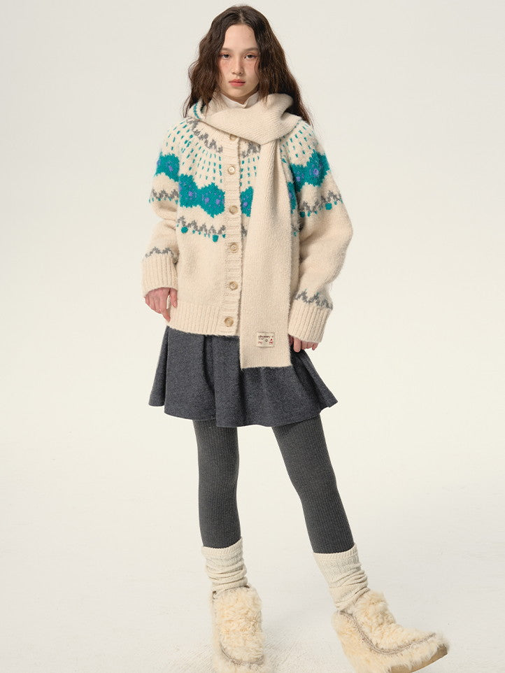 Retro Nordic Soft Sweat à capuche