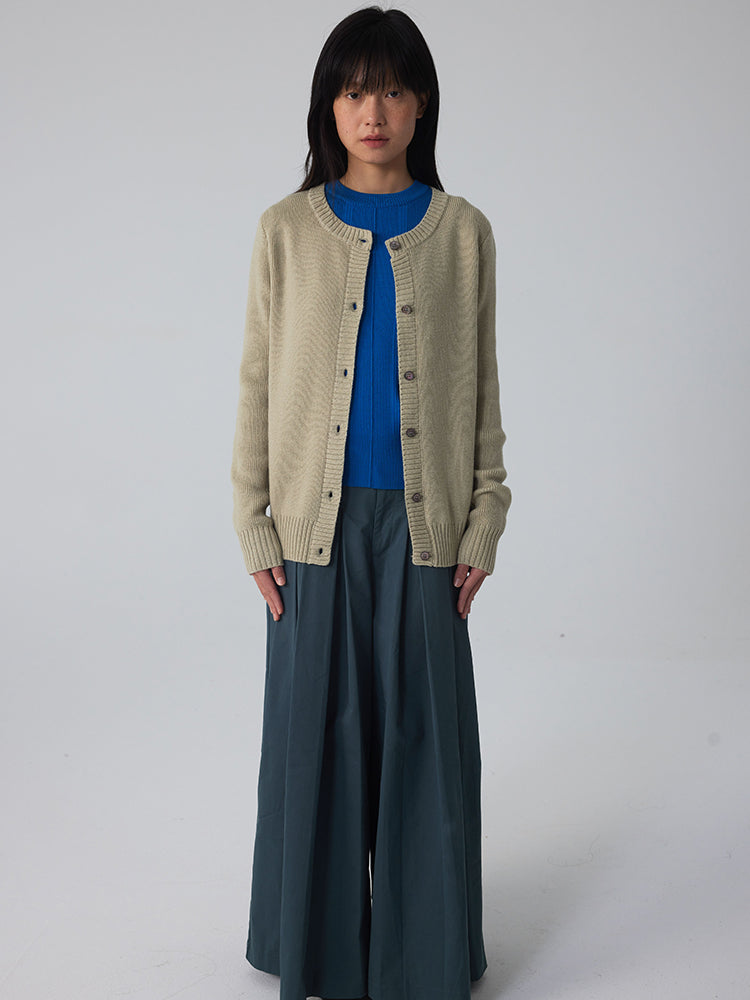 Strick-Crew-Hals Einfacher schicker Retro-Strickjacken