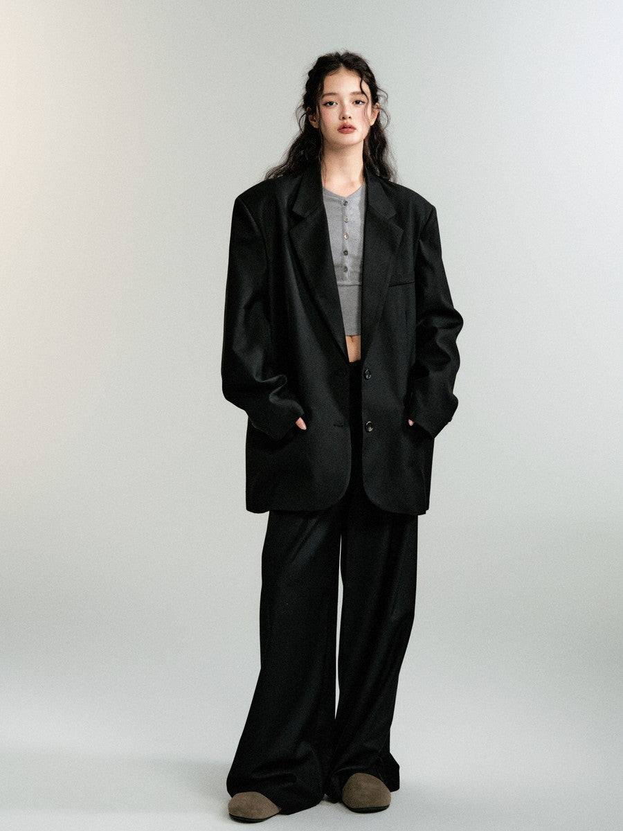 Set-Up Suit Simple Classy Ovresize Jacket&Pants
