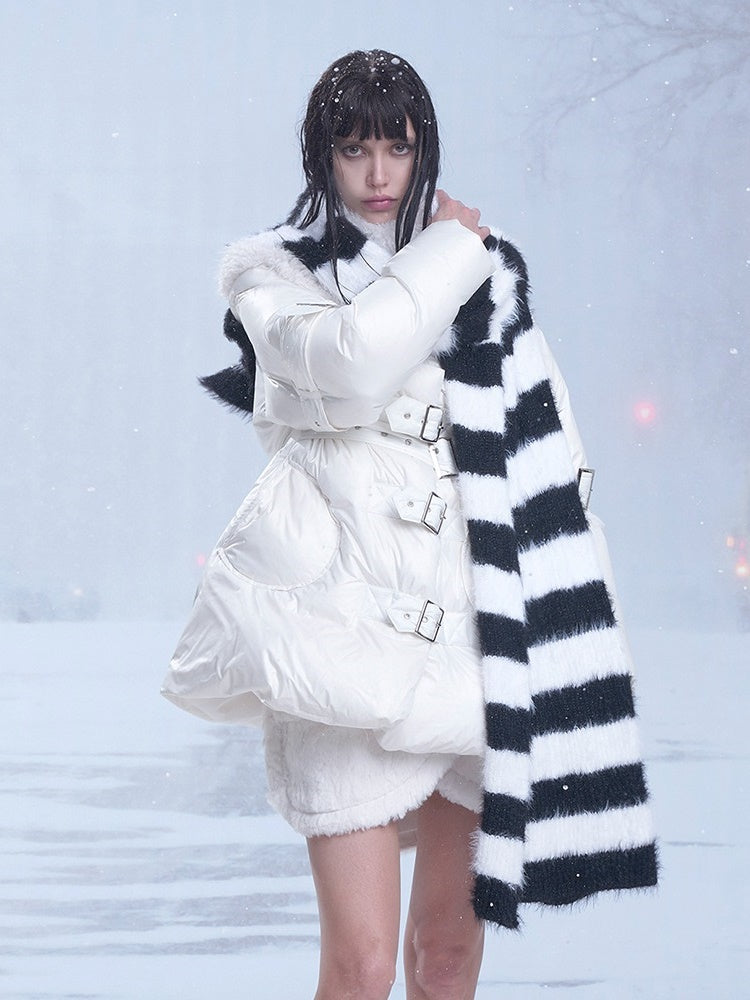 국경 니트 머플러