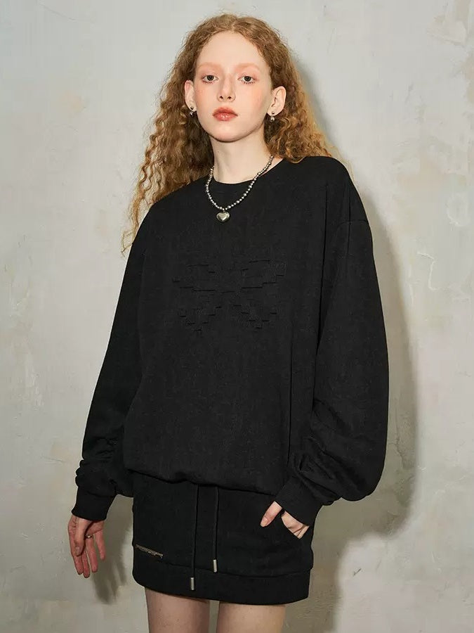 Mosaic Pixel Bow Sweat & Skirt