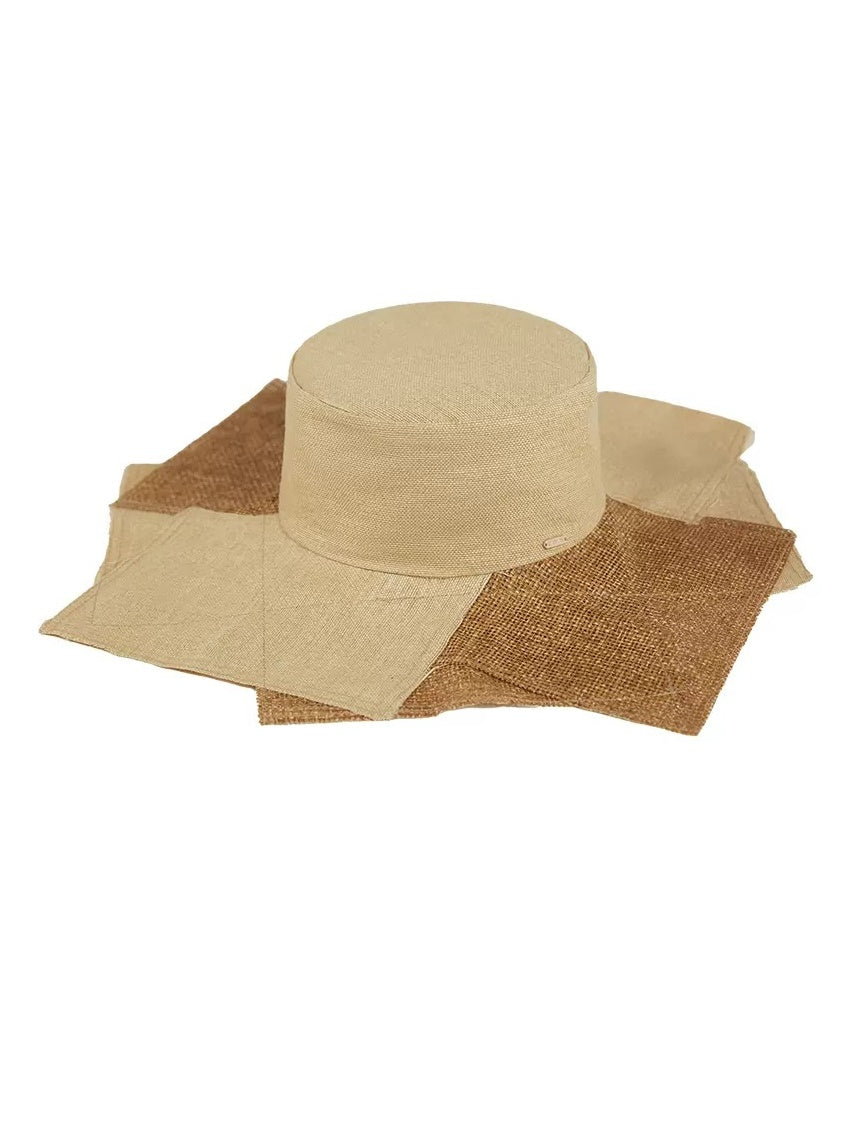 Irregular Splicing Woven Hat