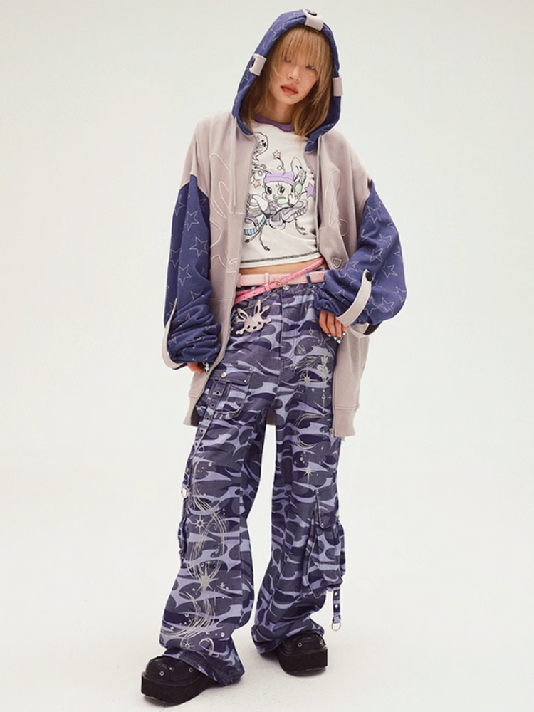 Star Hoodie Casual Fancy Character Parka